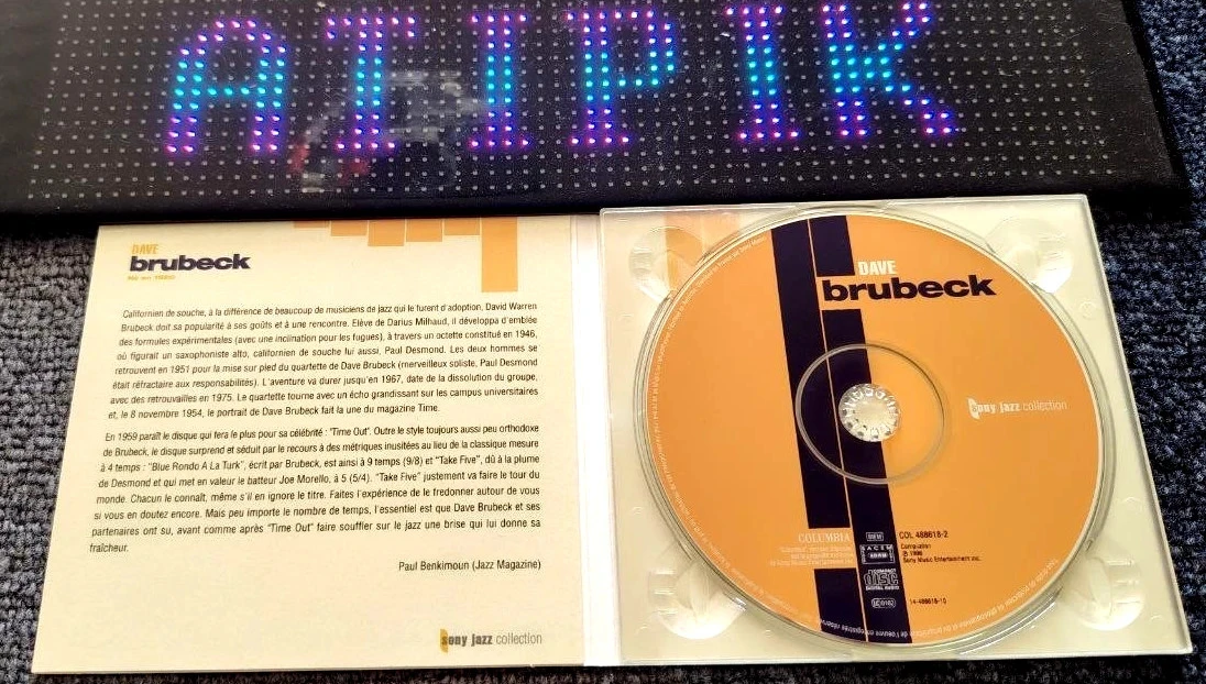 🎙 Cd Dave Brubeck - Sony Jazz Collection Take Five Édition Française 🎹 – photo 3